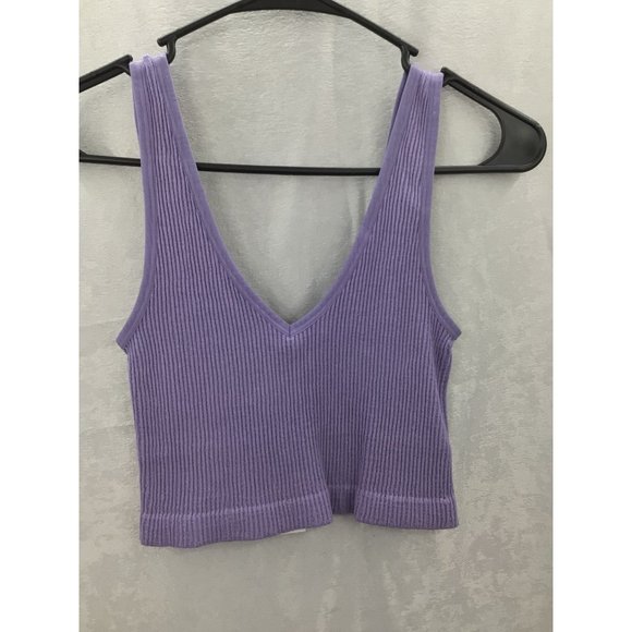 FOREVER 21 SEAMLESS V-NECK BRALETTE SMALL VIOLET NWT - Picture 2 of 7